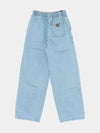 Triangle Logo Wide Jeans Sky Blue - PRADA - BALAAN 4