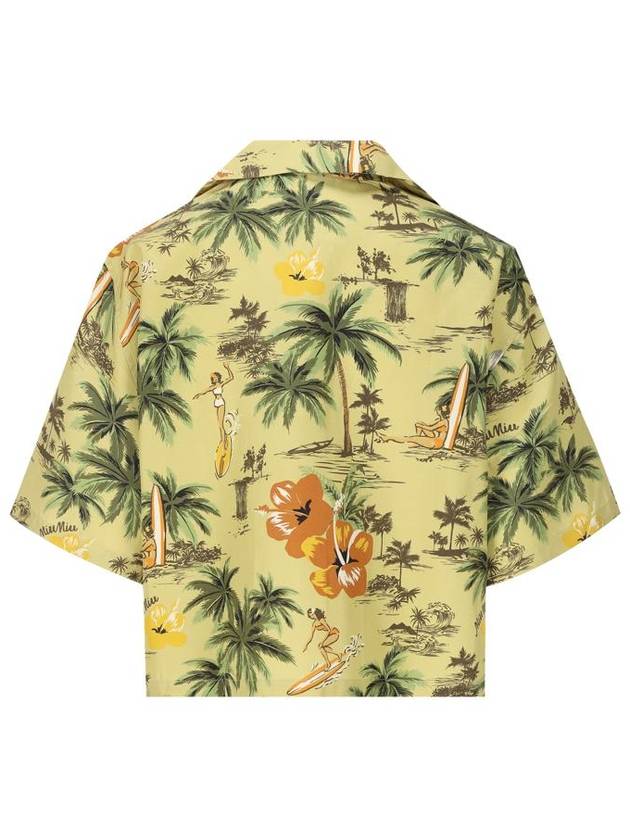 24 ss Hawaiian Silk Boxy Shirt MK1820 139M F0362 B0230992181 - MIU MIU - BALAAN 3