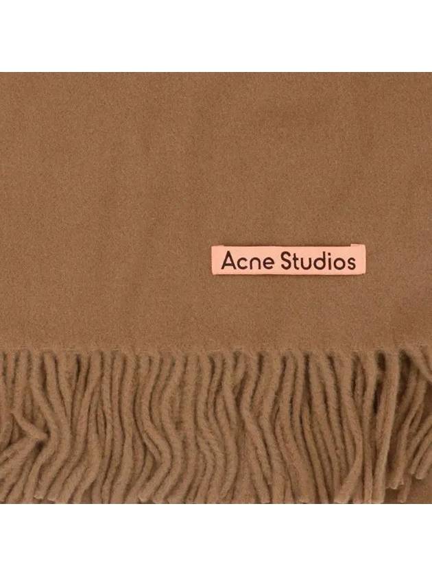 Logo Wool Fringe Muffler Brown - ACNE STUDIOS - BALAAN 3