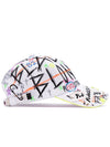 BBD Plate Cap Logo Graffiti Cotton Ball Cap White - BLACKBLOND - BALAAN 3