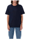 Men's Side Slit Relaxed Short Sleeve T-Shirt Navy - THOM BROWNE - BALAAN 2