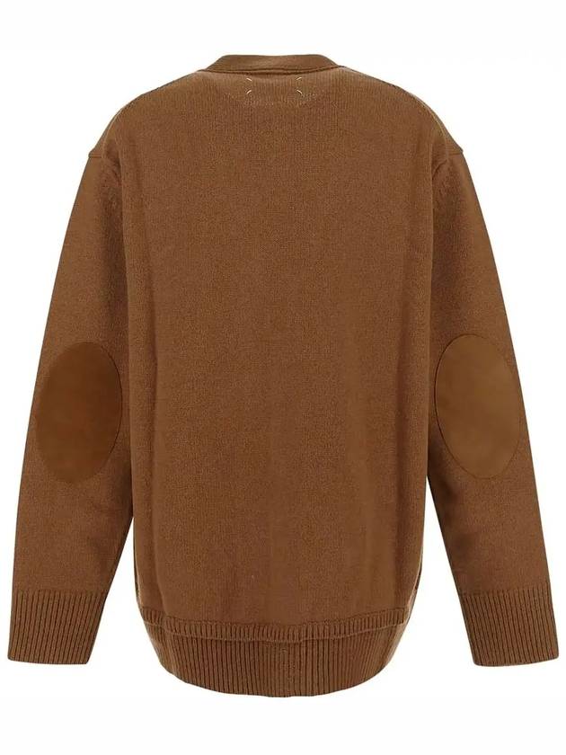 Elbow Patch Cardigan Camel - MAISON MARGIELA - BALAAN 4