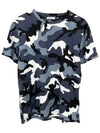 Camouflage Cotton Short Sleeve T-shirt Navy - VALENTINO - BALAAN 3