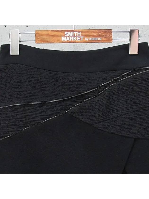 Black zipper detail women s skirt - SYSTEM - BALAAN 2