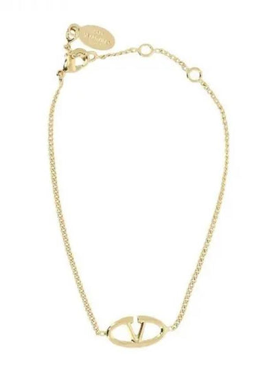 V Logo Signature Chain Bracelet Gold - VALENTINO - BALAAN 2