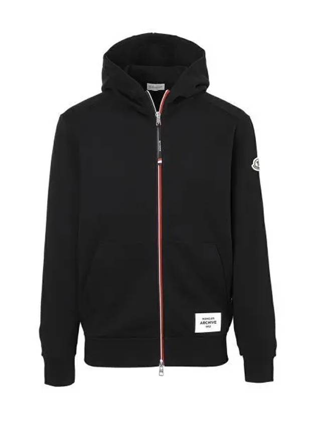 Men s Logo Hooded Zip Up Jacket Black 234482 - MONCLER - BALAAN 1