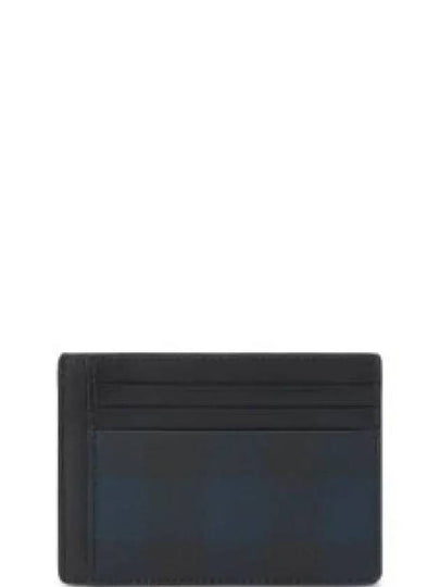 Check Pattern Clip Card Wallet Navy - BURBERRY - BALAAN 2