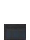 Check Pattern Clip Card Wallet Navy - BURBERRY - BALAAN 2