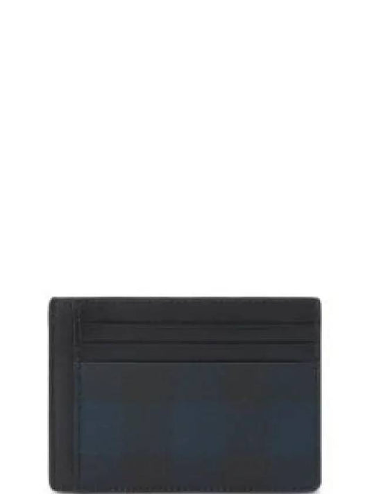 Check Pattern Clip Card Wallet Navy - BURBERRY - BALAAN 2