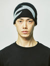 Piercing X-Ray Logo Knit Beanie Black - S SY - BALAAN 3