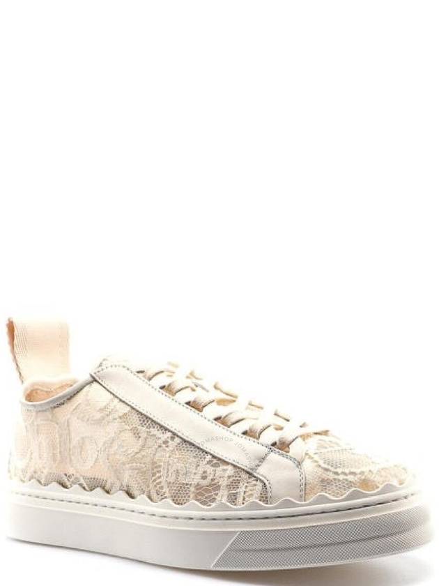 Lauren Lace Low Top Sneakers Mild Beige - CHLOE - BALAAN 4