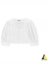 Organic Cotton Smock Blouse White - GANNI - BALAAN 2