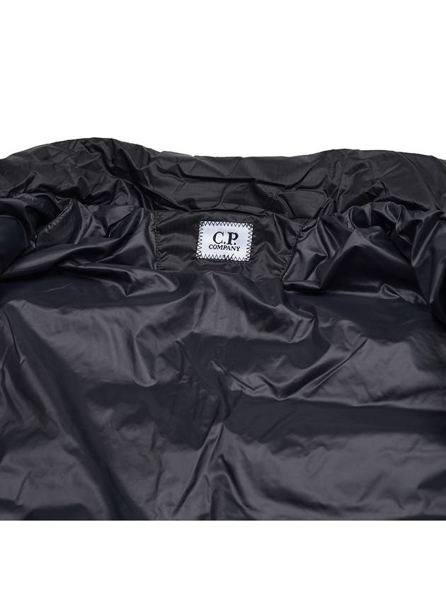 D.D. Shell Collar Zip Down Padding Black - CP COMPANY - BALAAN 9