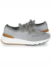 Stretch Knit Low Top Sneakers Grey - BRUNELLO CUCINELLI - BALAAN 2