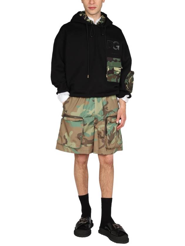 Camouflage Pocket Hood Black - DOLCE&GABBANA - BALAAN 5