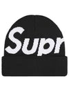 Big Logo Beanie Black - SUPREME - BALAAN 1