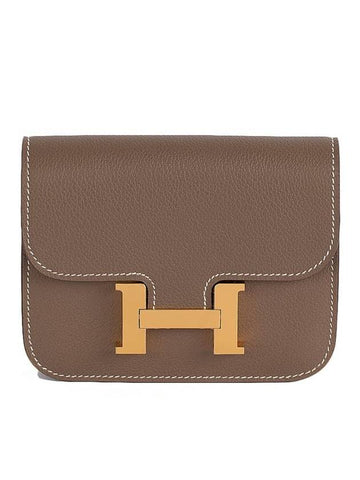 Constance Slim Compact Half Wallet Etope - HERMES - BALAAN 1