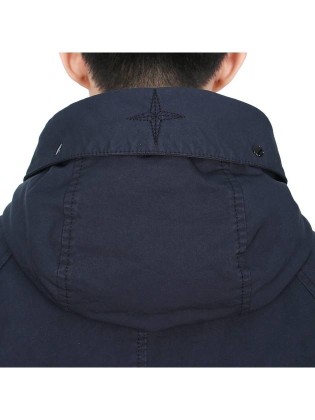 Logo David TC Down Hooded Jacket Navy - STONE ISLAND - BALAAN 10