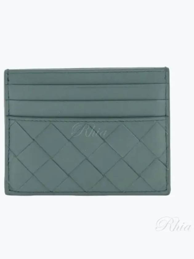 Intrecciato Leather Card Wallet Aloe - BOTTEGA VENETA - BALAAN 2