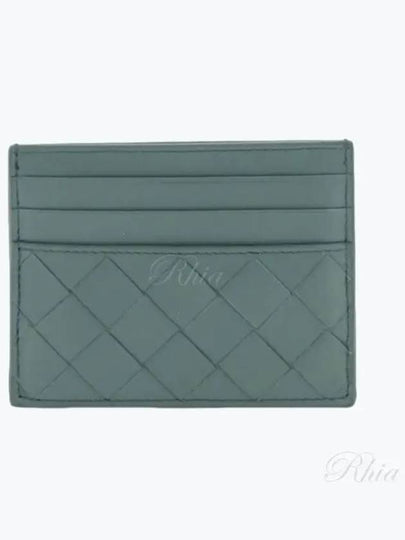 Intrecciato Leather Card Wallet Aloe - BOTTEGA VENETA - BALAAN 2