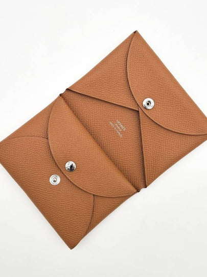 Calvi Duo Card Wallet Brown - HERMES - BALAAN 2