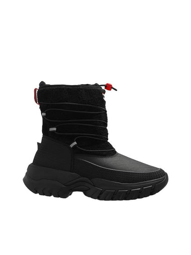 Wanderer Wanderer Vegan Short Shearling Rubber Snow Winter Boots Black - HUNTER - BALAAN 1