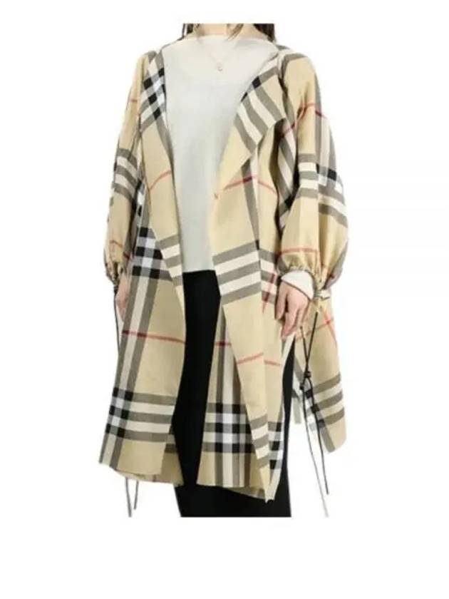 Check Cotton Cape Beige - BURBERRY - BALAAN 2