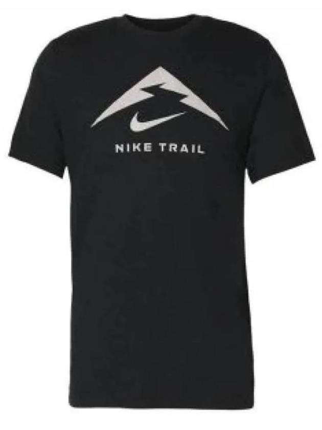 Men's Dri Fit Trail Logo Short Sleeve T-Shirt Black - NIKE - BALAAN 2