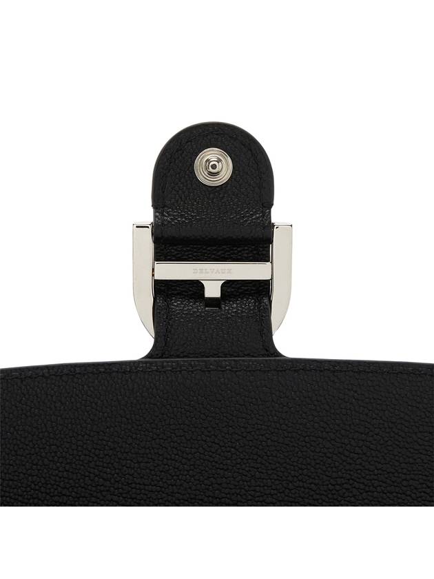 Brillant Chain Rodeo Calf Leather Long Wallet Black - DELVAUX - BALAAN 10