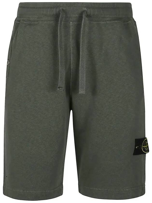 Compass Badge Cotton Track Shorts Musk - STONE ISLAND - BALAAN 3