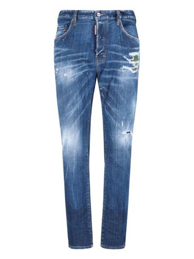 Broken Knee Wash Denim Jeans Blue - DSQUARED2 - BALAAN 1