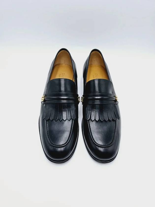 Mirror G Leather Loafers Black - GUCCI - BALAAN 4