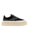 Platform Leather Low Top Sneakers Black - MAISON MARGIELA - BALAAN 1