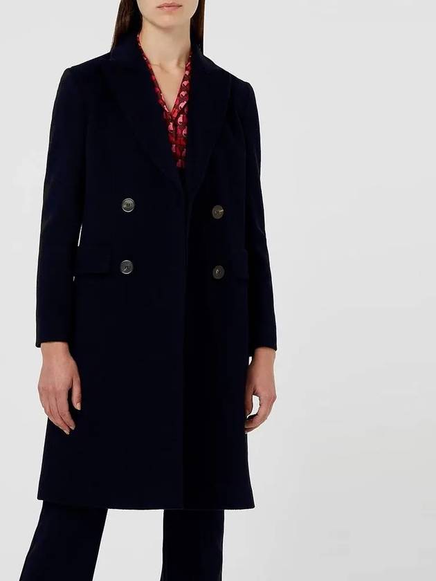 Women's Manuel Wool Double Coat Navy - MAX MARA - BALAAN 4