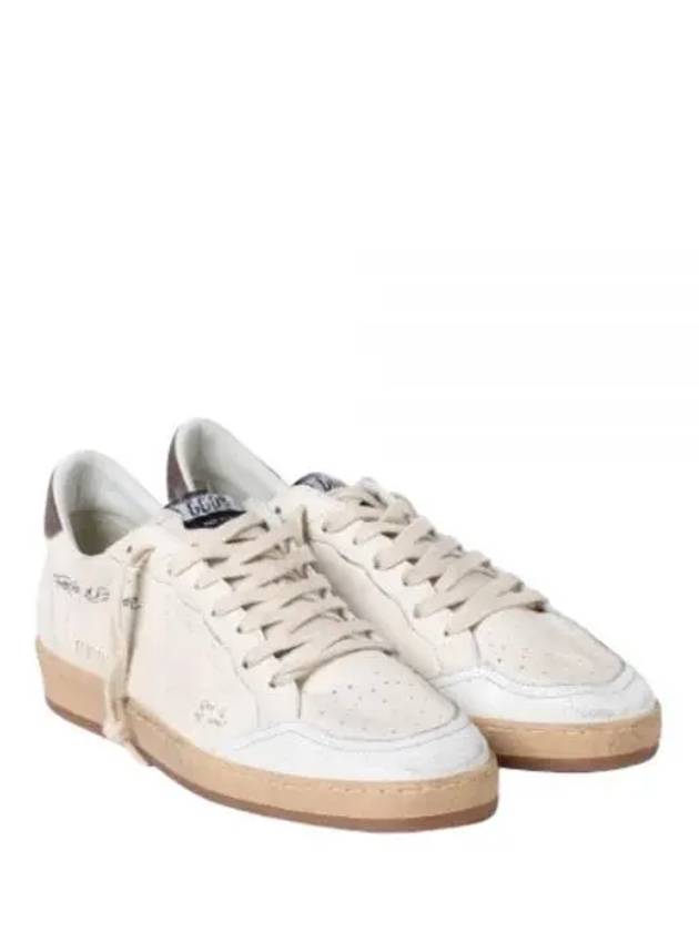 Suede Tab Leather Low Top Sneakers White - GOLDEN GOOSE - BALAAN 2