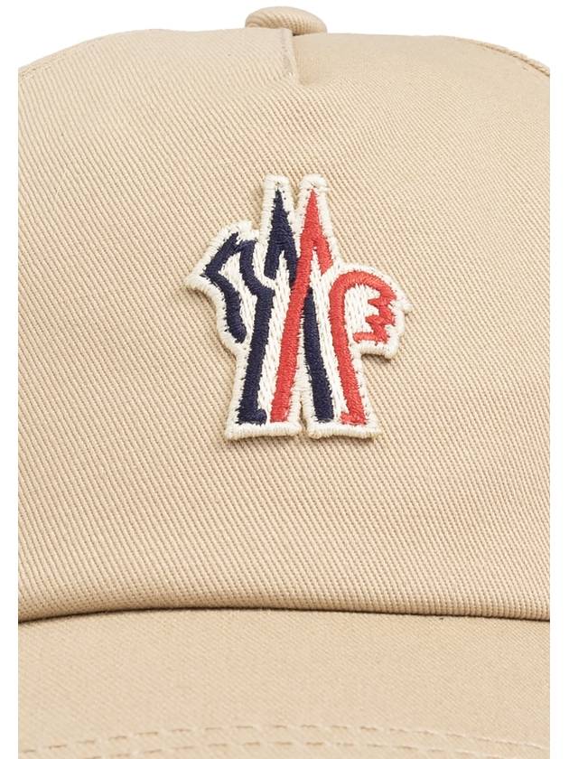 Grenoble logo patch ball cap beige - MONCLER - BALAAN 5