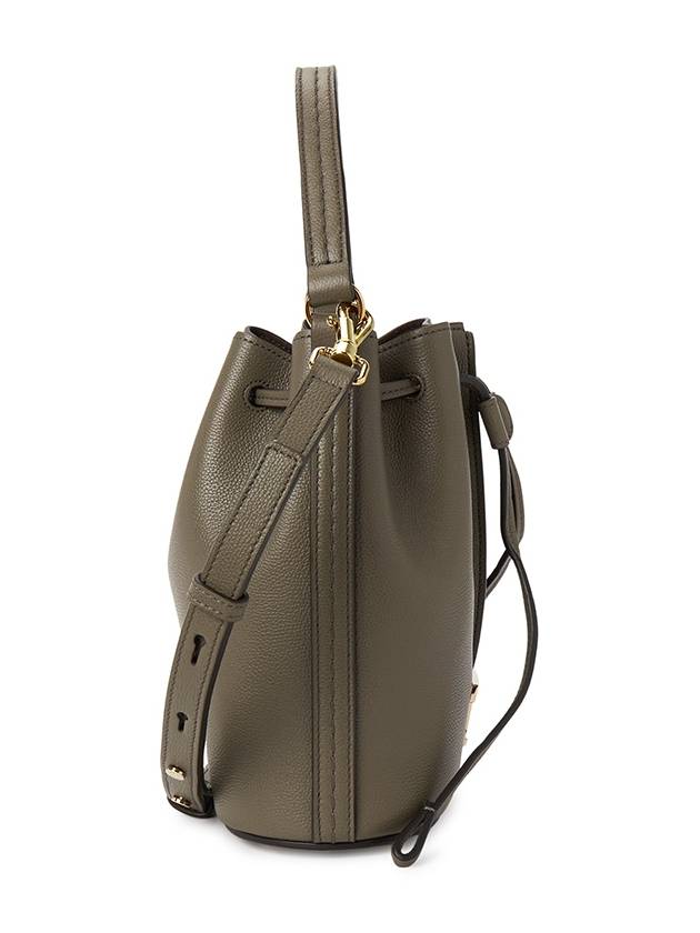 T Timeless Leather Micro Logo Bucket Bag Khaki - TOD'S - BALAAN 3