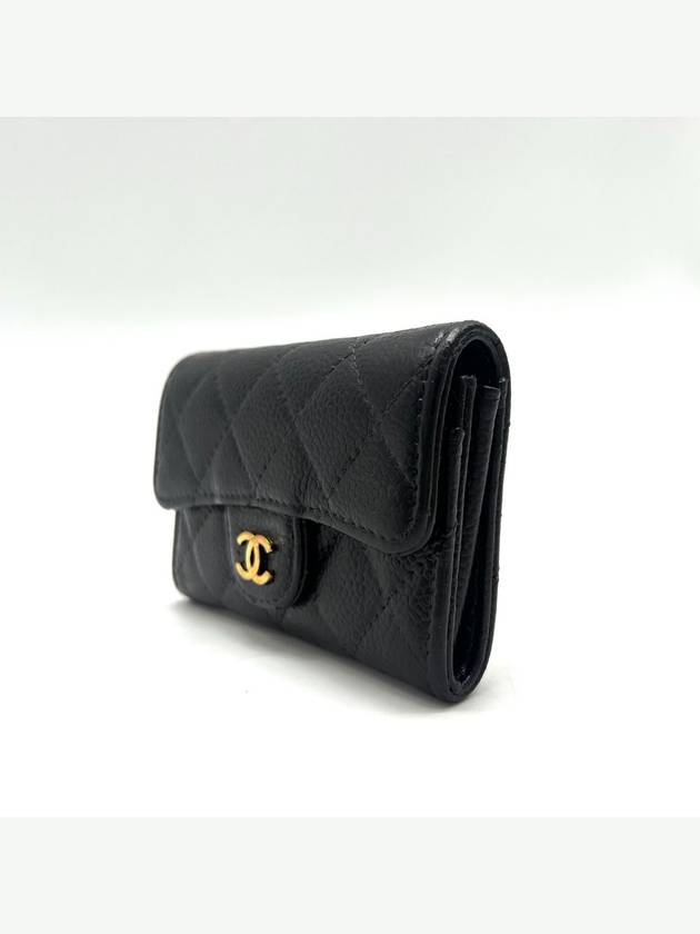 Classic caviar gold flap card wallet - CHANEL - BALAAN 4