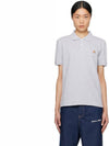 Fox Head Patch Cotton Polo Shirt Grey - MAISON KITSUNE - BALAAN 2