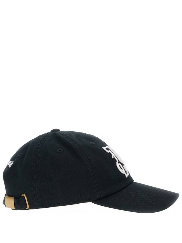 Monogram Ball Cap Black - PALM ANGELS - BALAAN 4