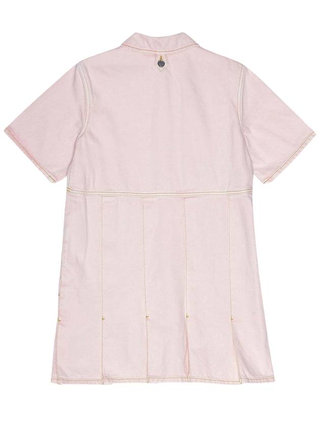 Denim Short Dress Pink - GANNI - BALAAN 3