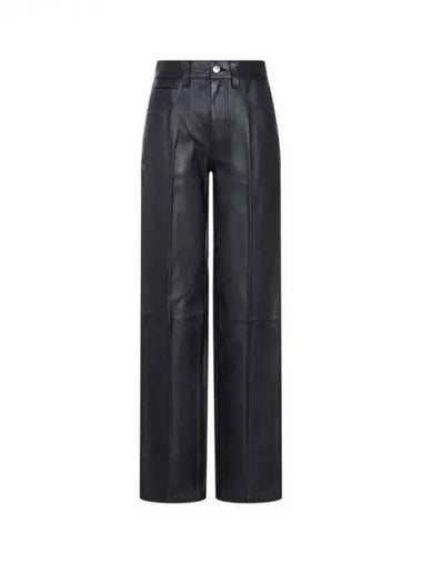 Straight leg leather pants black 271204 - ALEXANDER WANG - BALAAN 1