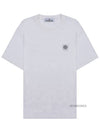 Organic Cotton Short Sleeve T-Shirt White - STONE ISLAND - BALAAN 2