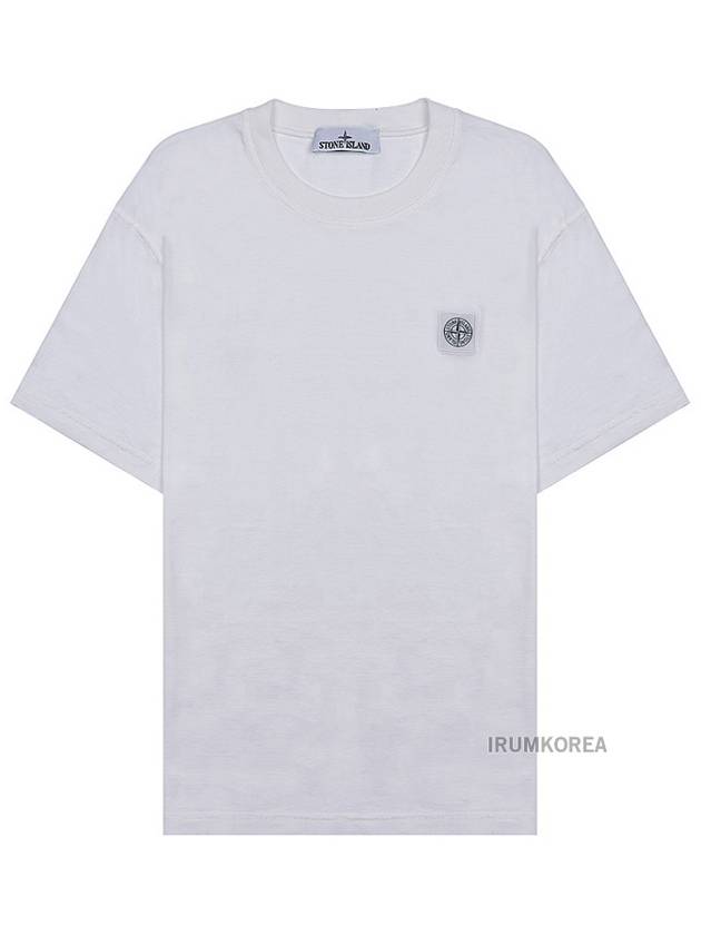 Organic Cotton Short Sleeve T-Shirt White - STONE ISLAND - BALAAN 2