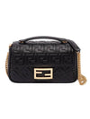 Baguette Medium Nappa Leather Chain Shoulder Bag Black - FENDI - BALAAN 1