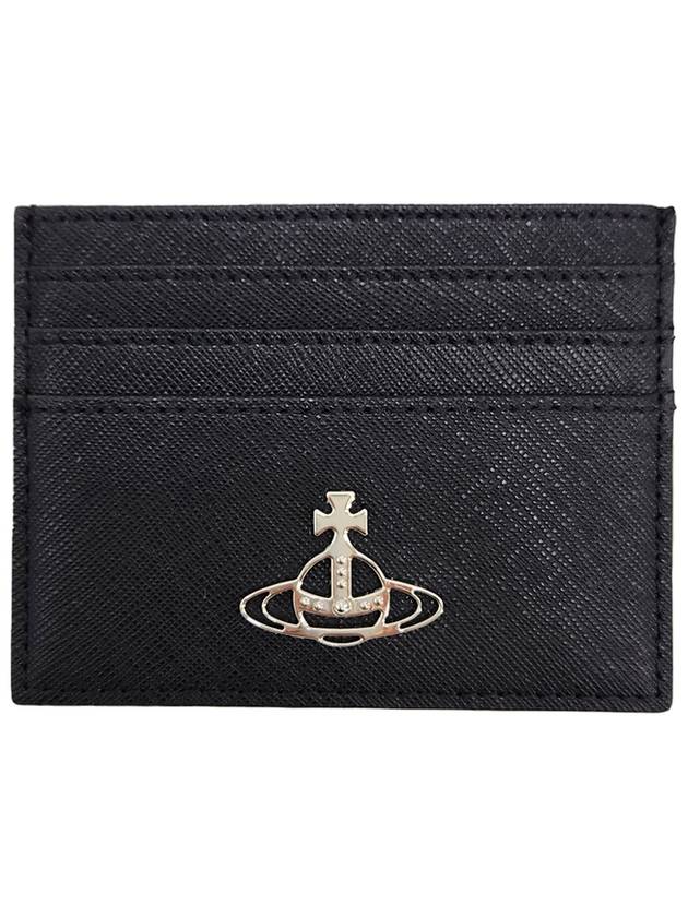 Logo Plaque Card Wallet Black - VIVIENNE WESTWOOD - BALAAN 3