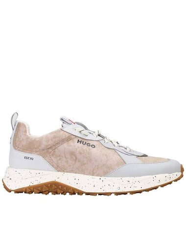 Kane Speckled Low Top Sneakers Beige - HUGO BOSS - BALAAN 1