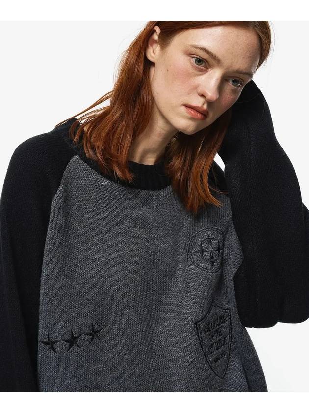 emblem mixed embroidery sweatshirt black - CPGN STUDIO - BALAAN 4