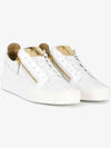 May London Croc Leather Low Top Sneakers White - GIUSEPPE ZANOTTI - BALAAN 3