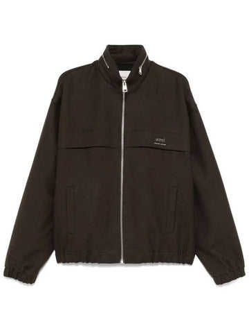 Alexandre Mattiussi Windbreaker Dark Coffee - AMI - BALAAN 1